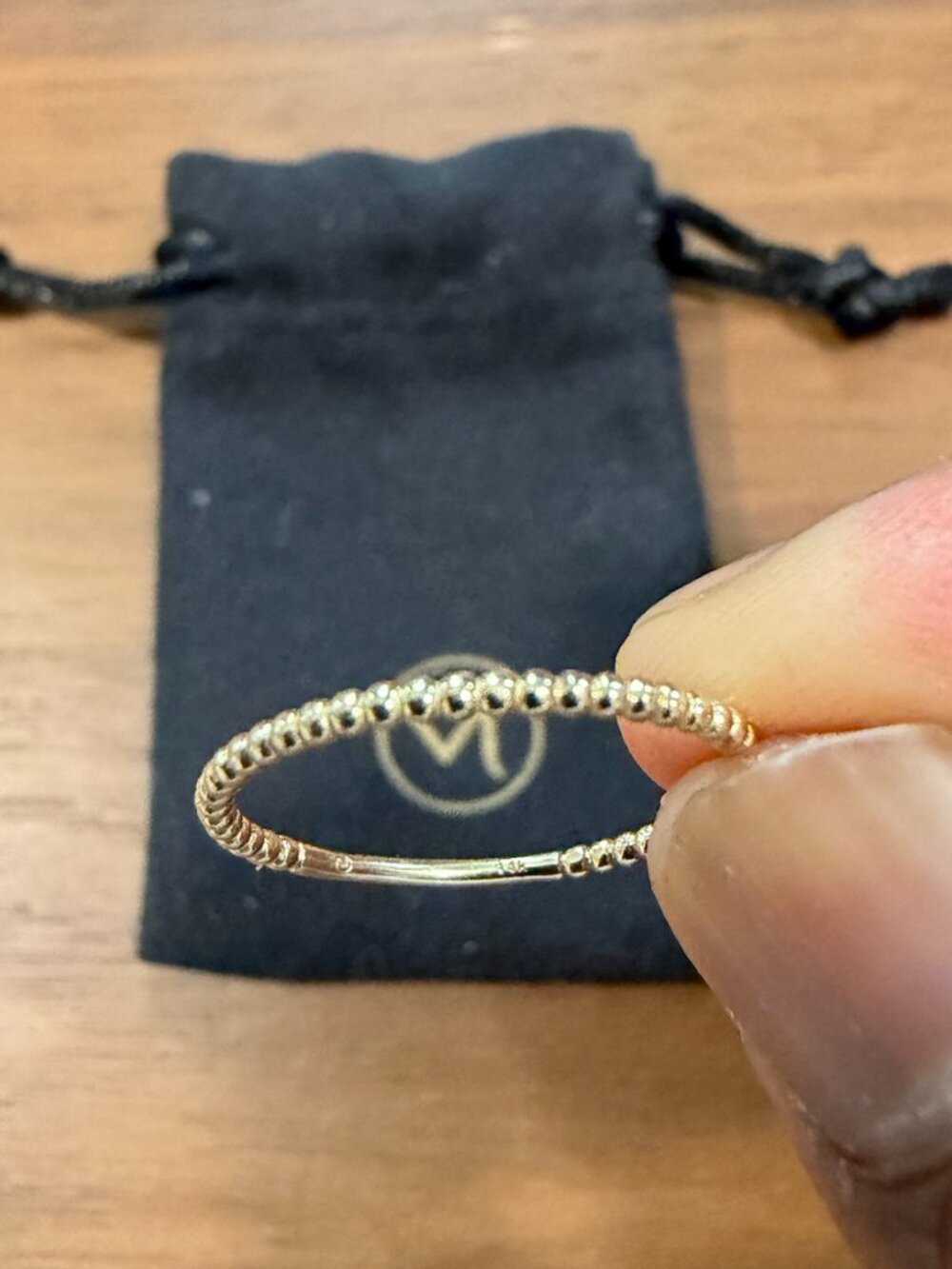 Mejuri Beaded Ring 14k Size 6
